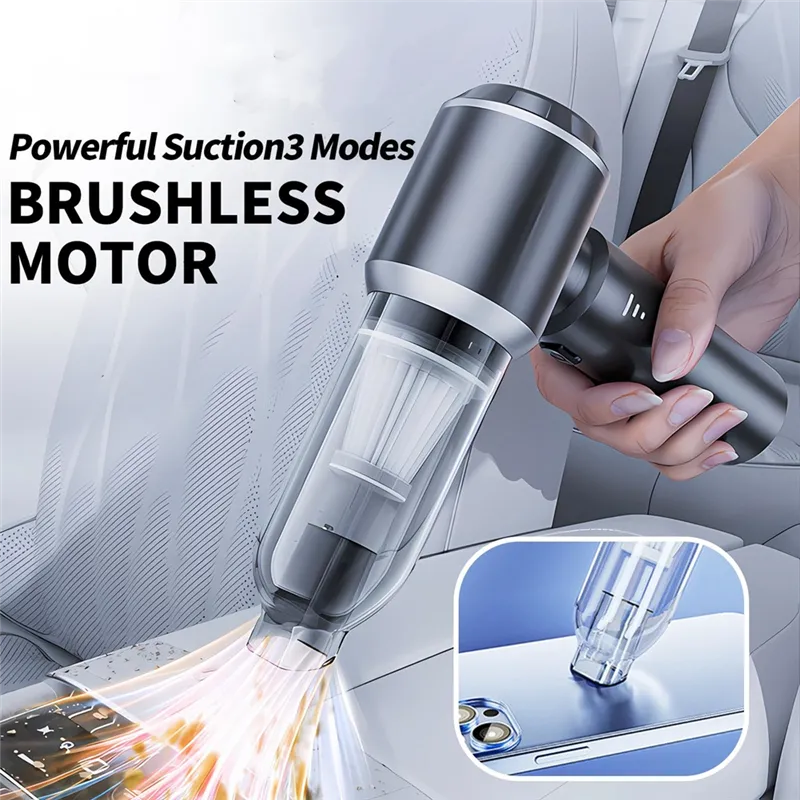 Portable Cordless Car Vacuum Cleaner – Powerful Brushless Suction