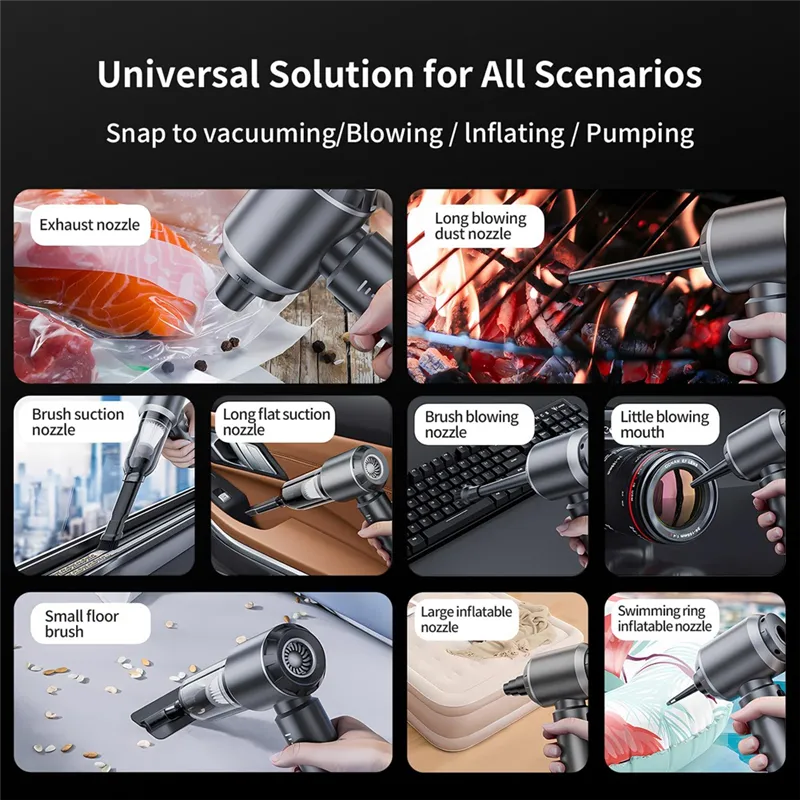 Portable Cordless Car Vacuum Cleaner – Powerful Brushless Suction